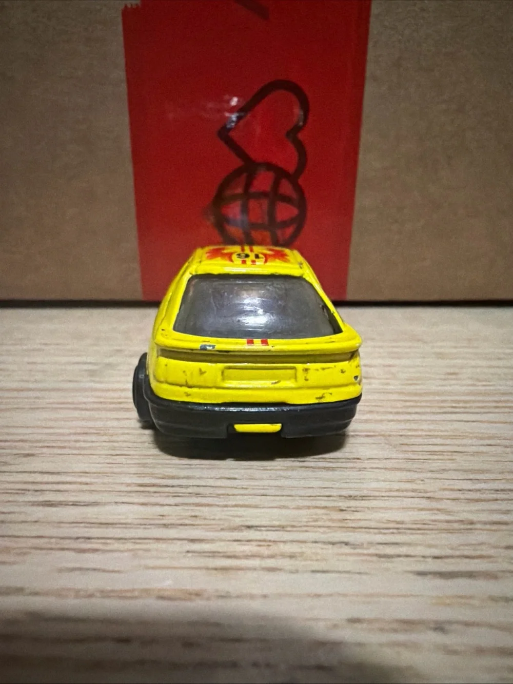 Vintage Yat Ming 816 Audi 80 Coupe 3 Diecast 1/64 Scale Toy Car Yellow